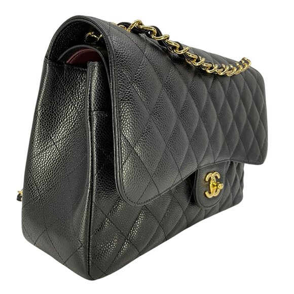 Chanel Quilted Caviar Jumbo Classic Double Flap Bag LIKE-NEW - Picture 4 of 11